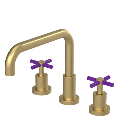 Rubinet Widespread Kitchen Set Satin Brass