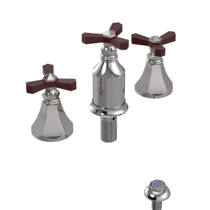 Rubinet Bidet Fitting with Spray, Diverter, and Vacum Breaker (Less Drain) Polished Nickel