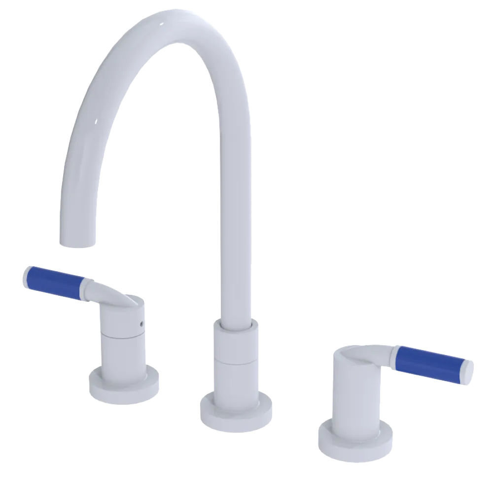 Rubinet Widespread Kitchen Set White