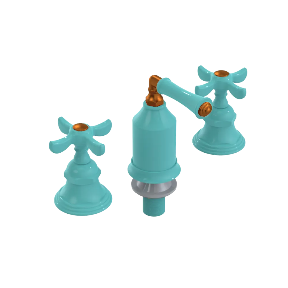 Rubinet Bidet Fitting with Spray, Diverter, and Vacum Breaker (Less Drain) Aqua