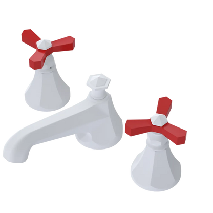 Rubinet Widespread Lav. Set. (less drain) Matt White