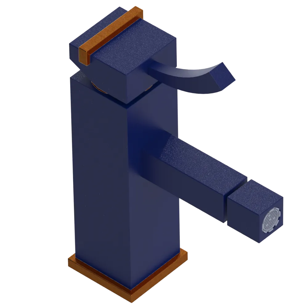 Rubinet Single Control Bidet Fitting (less drain) Midnight Blue