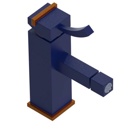 Rubinet Single Control Bidet Fitting (less drain) Midnight Blue