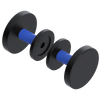 Rubinet Shower Door Knob (set) Matt Black