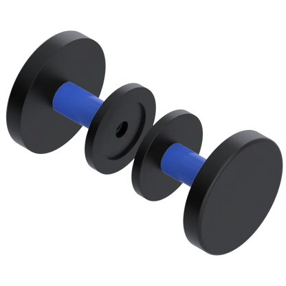 Rubinet Shower Door Knob (set) Matt Black
