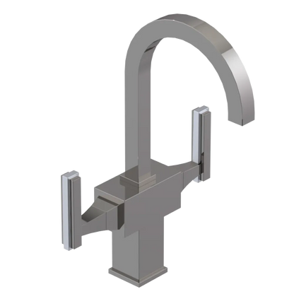 Rubinet Single Hole Dual Handle Lav. Set. (less drain) Polished Nickel