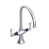 Rubinet Two Handle Single Hole Kitchen Set Satin Chrome
