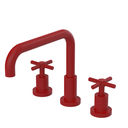 Rubinet Widespread Kitchen Set Maroon