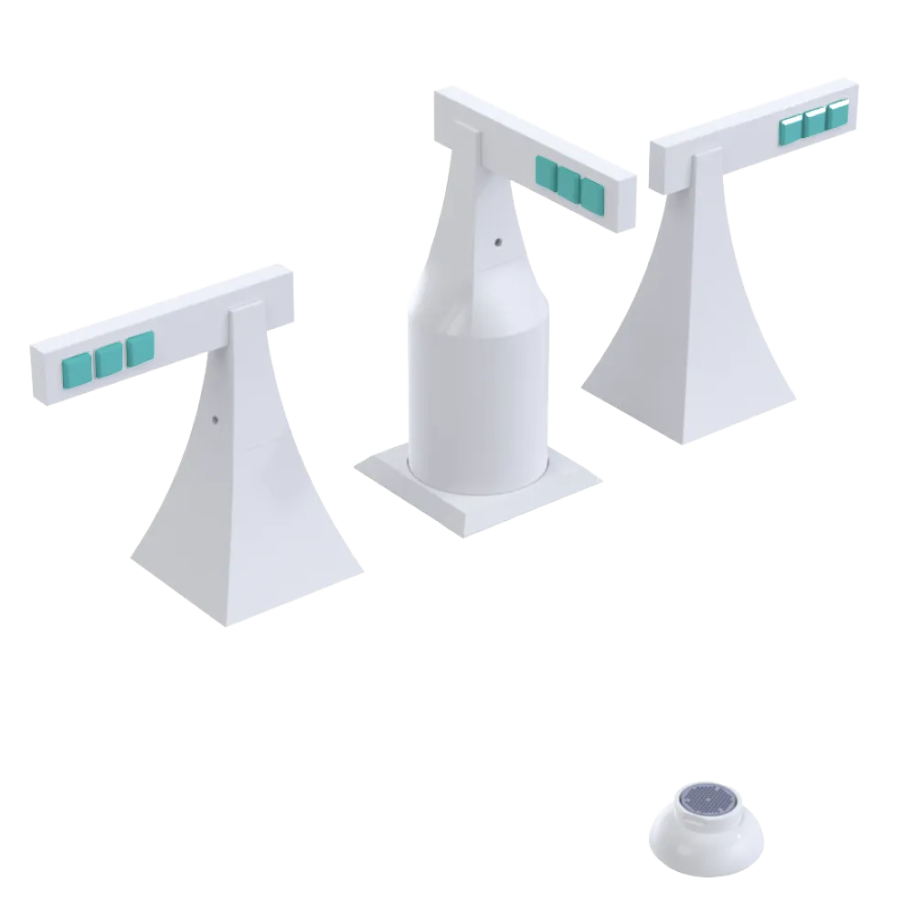 Rubinet Bidet Fitting with Spray, Diverter, and Vacum Breaker (Less Drain) White