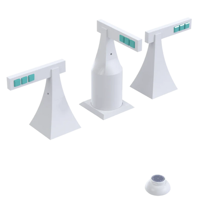 Rubinet Bidet Fitting with Spray, Diverter, and Vacum Breaker (Less Drain) White