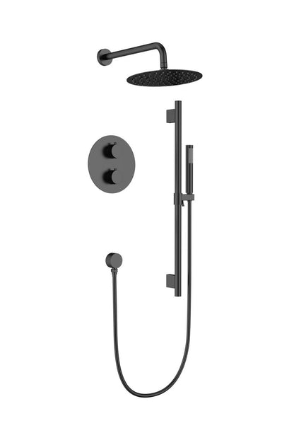 Aquaflo Rund 2-Way Thermostatic Shower Set