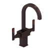 Rubinet Single Hole Dual Handle Lav. Set. (less drain) Oil Rubbed Bronze