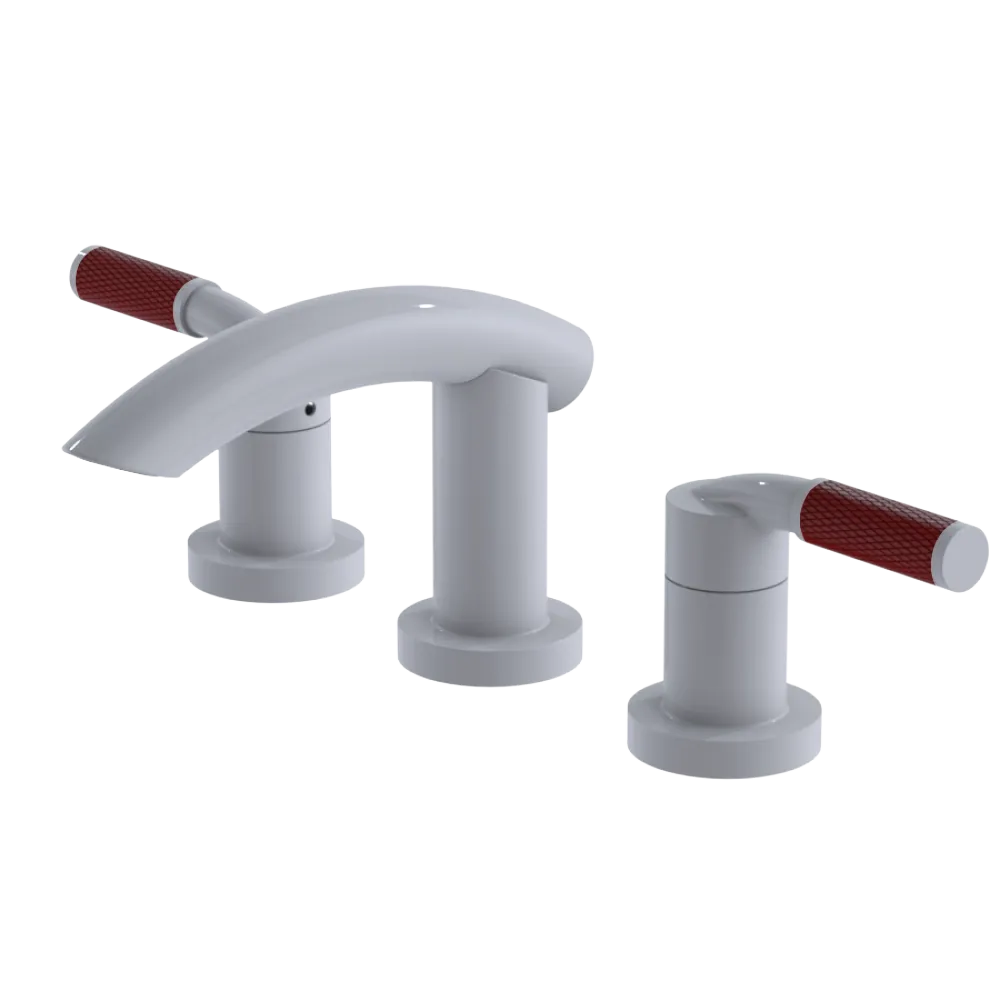 Rubinet Widespread Lav. Set. (less drain) White