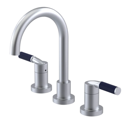Rubinet Widespread Lav. Set. (less drain) Satin Chrome