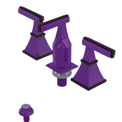Rubinet Bidet Fitting with Spray, Diverter, and Vacum Breaker (Less Drain) Purple Haze
