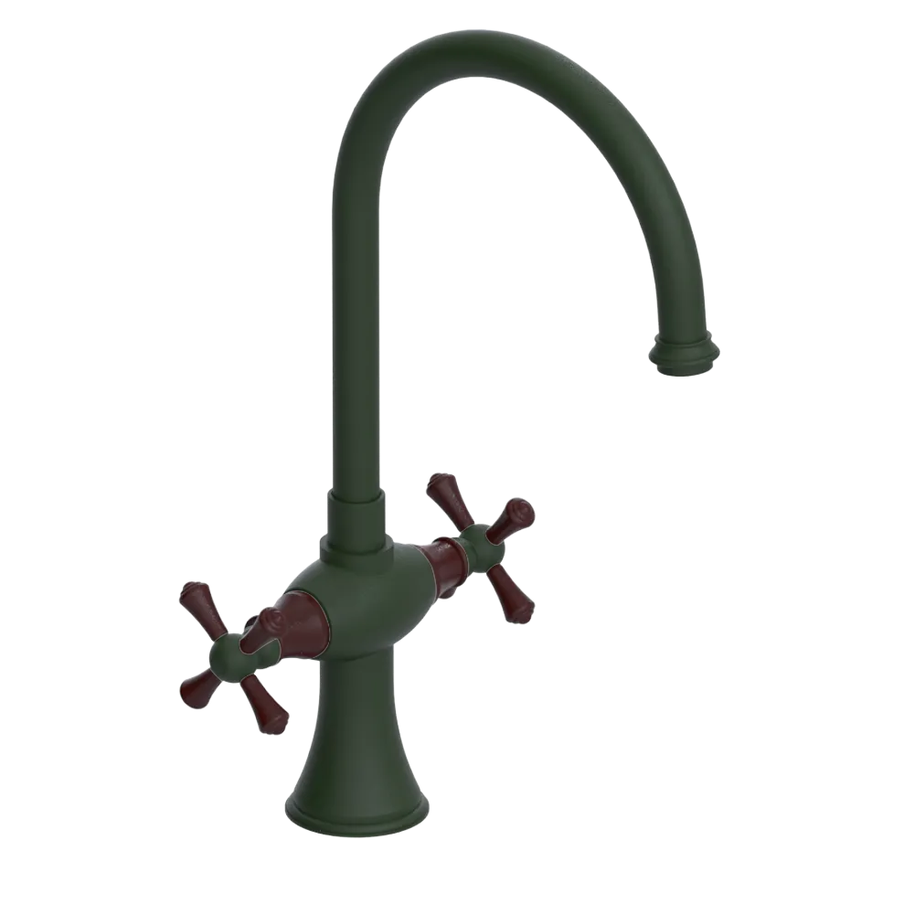 Rubinet Two Handle Single Hole Kitchen Set Green Envy