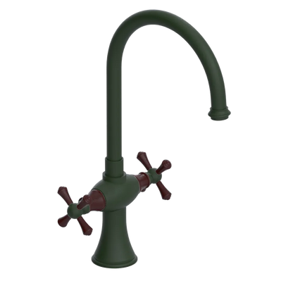 Rubinet Two Handle Single Hole Kitchen Set Green Envy