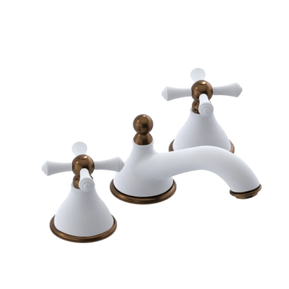 Rubinet Widespread Lav. Set. (less drain) Matt White