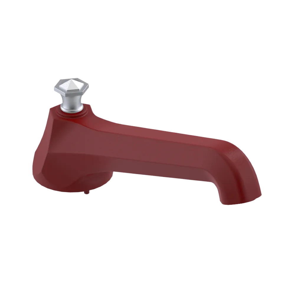 Rubinet Tub Filler Spout Deck Mount Maroon