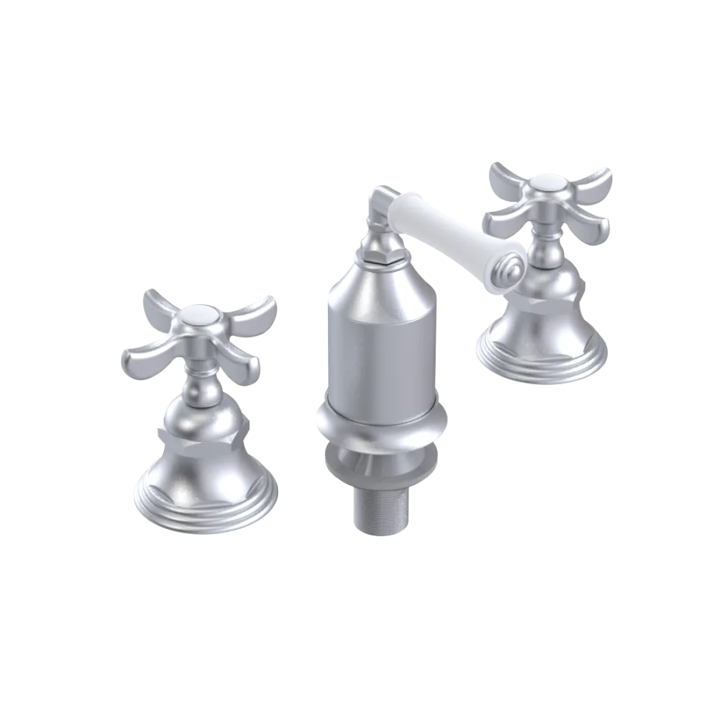 Rubinet Bidet Fitting with Spray, Diverter, and Vacum Breaker (Less Drain) Satin Chrome