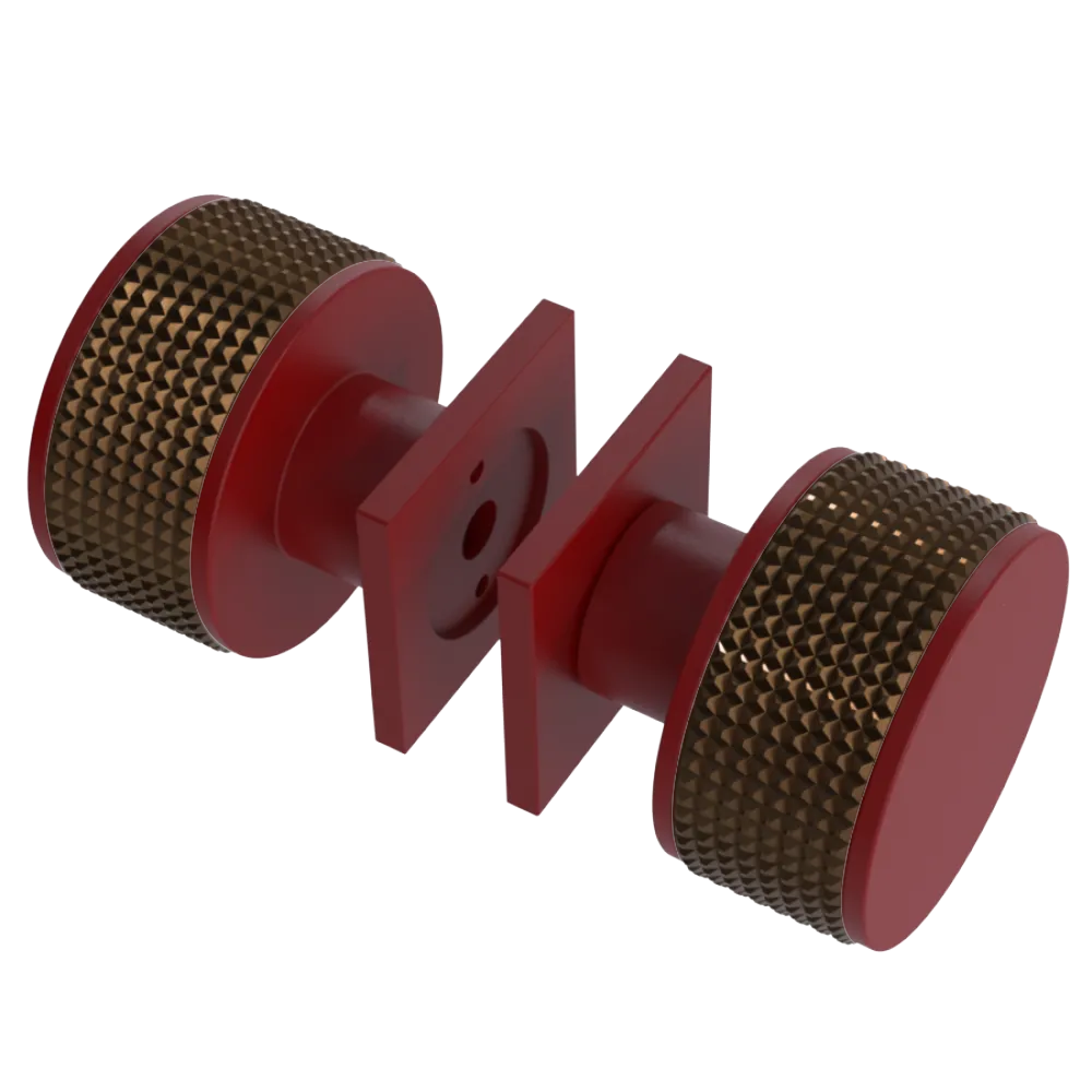 Rubinet Shower Door Knob (set) Maroon