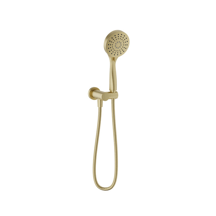 Baril 3-spray anti-limestone hand shower on wall-mounted supply elbow