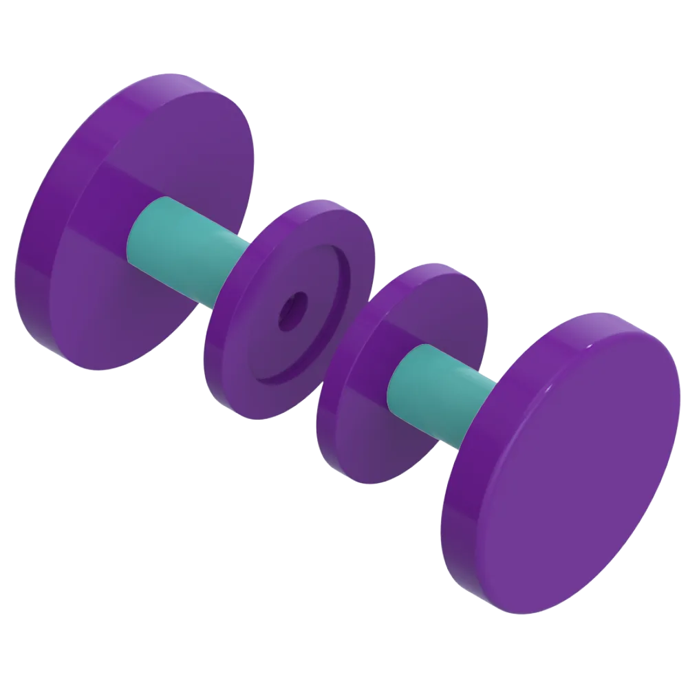 Rubinet Shower Door Knob (set) Purple Haze