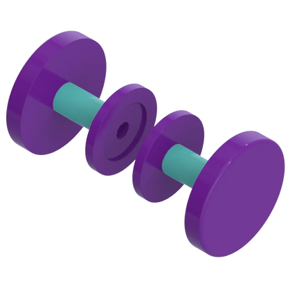 Rubinet Shower Door Knob (set) Purple Haze