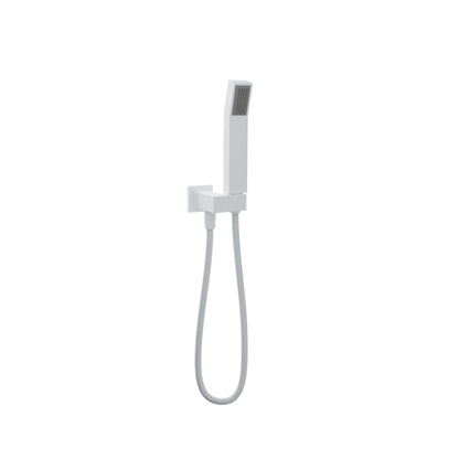 Baril 1-spray anti-limestone hand shower on wall-mounted supply elbow