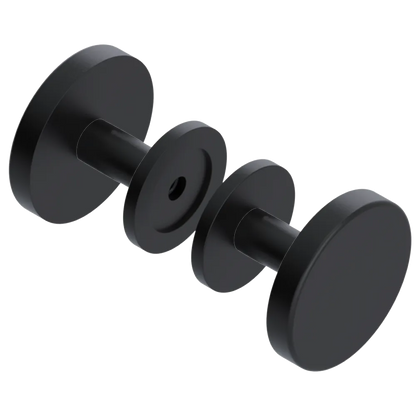 Rubinet Shower Door Knob (set) Matt Black