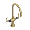 Rubinet Two Handle Single Hole Kitchen Set Satin Brass