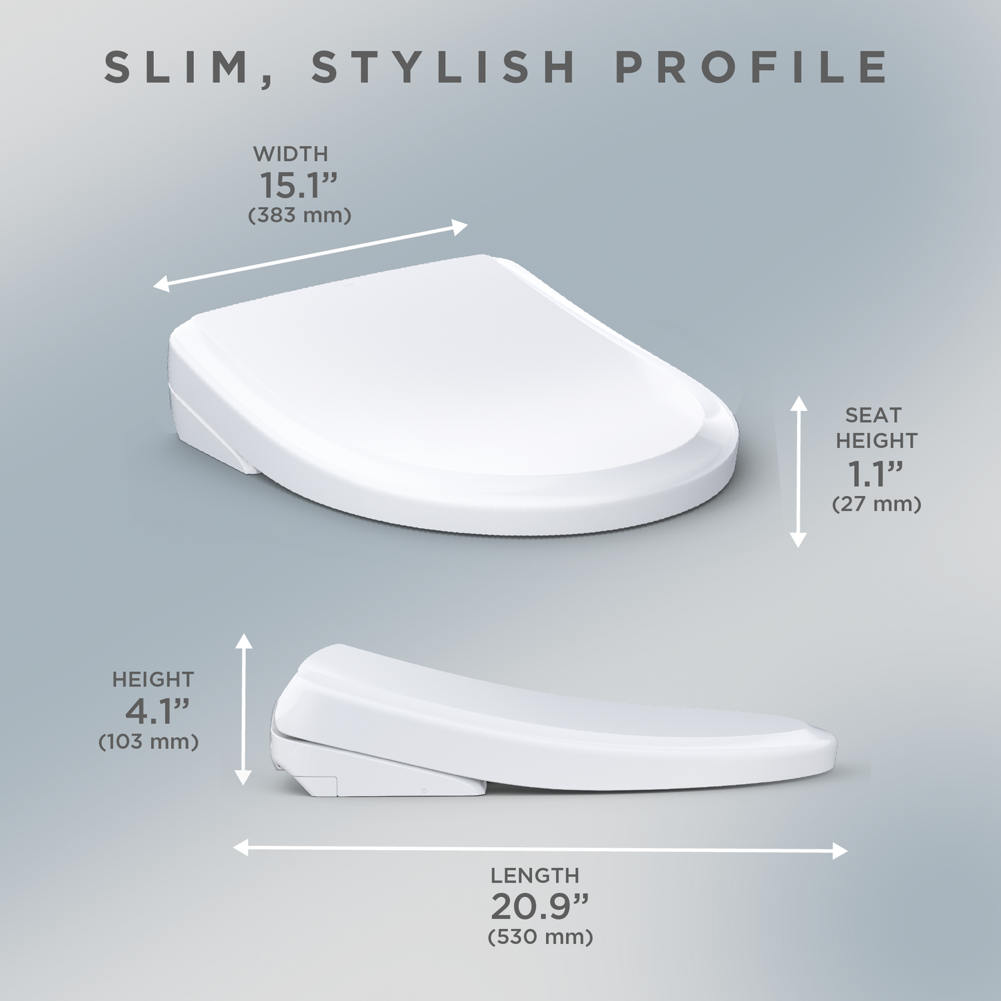 Toto WASHLET® S7A - Classic- Elongated with ewater+