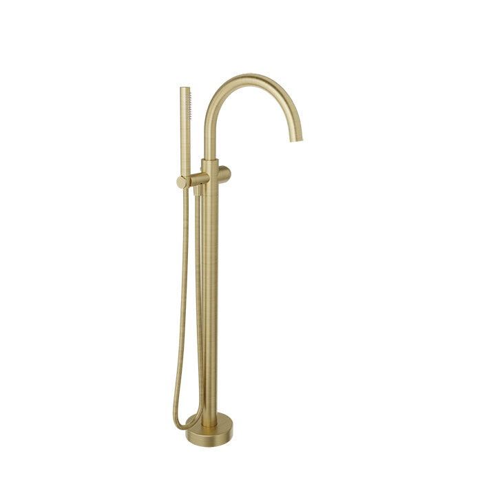 Baril Floor-mounted tub filler with hand shower (without handle)
