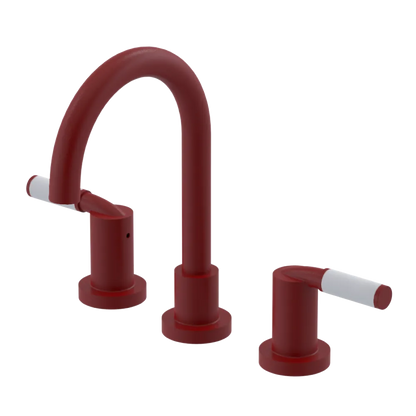 Rubinet Widespread Lav set (less drain) Maroon
