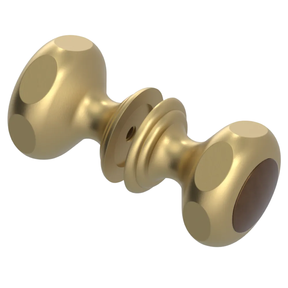 Rubinet Shower Door Knob (set) Satin Brass