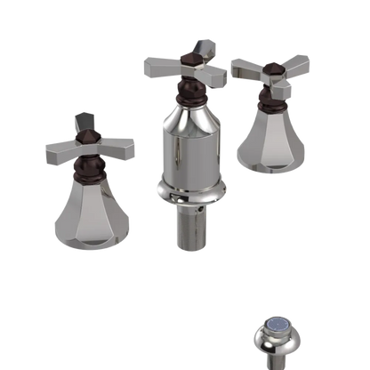 Rubinet Bidet Fitting with Spray, Diverter, and Vacum Breaker (Less Drain) Polished Nickel