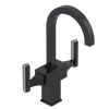 Rubinet Single Hole Dual Handle Lav. Set. (less drain) Black