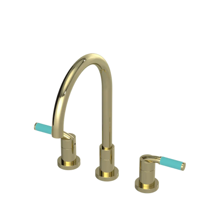 Rubinet Widespread Kitchen Set Gold
