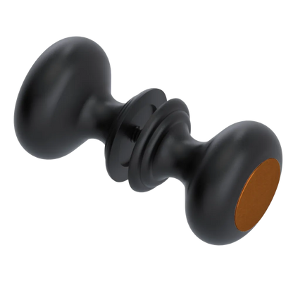 Rubinet Shower Door Knob (set) Matt Black