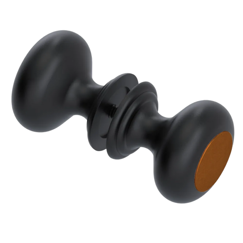 Rubinet Shower Door Knob (set) Matt Black