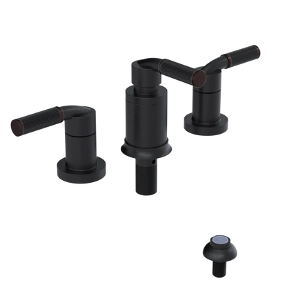 Rubinet Bidet Fitting with Spray, Diverter, and Vacum Breaker (Less Drain) Matt Black