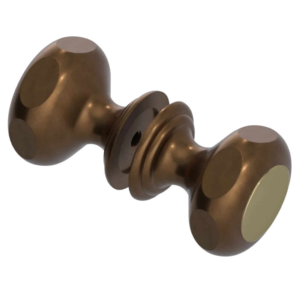 Rubinet Shower Door Knob (set) Tuscan Brass