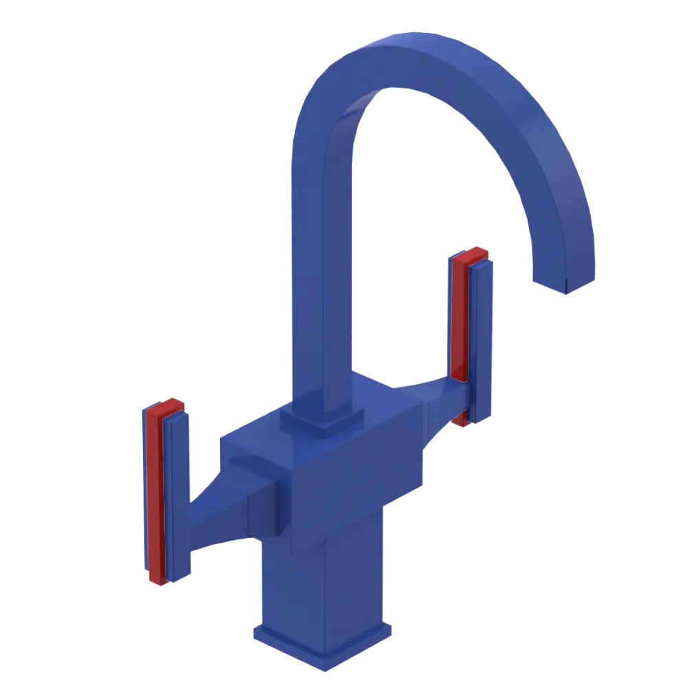 Rubinet Single Hole Dual Handle Lav. Set. (less drain) Blu Jean
