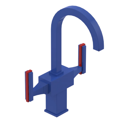 Rubinet Single Hole Dual Handle Lav. Set. (less drain) Blu Jean