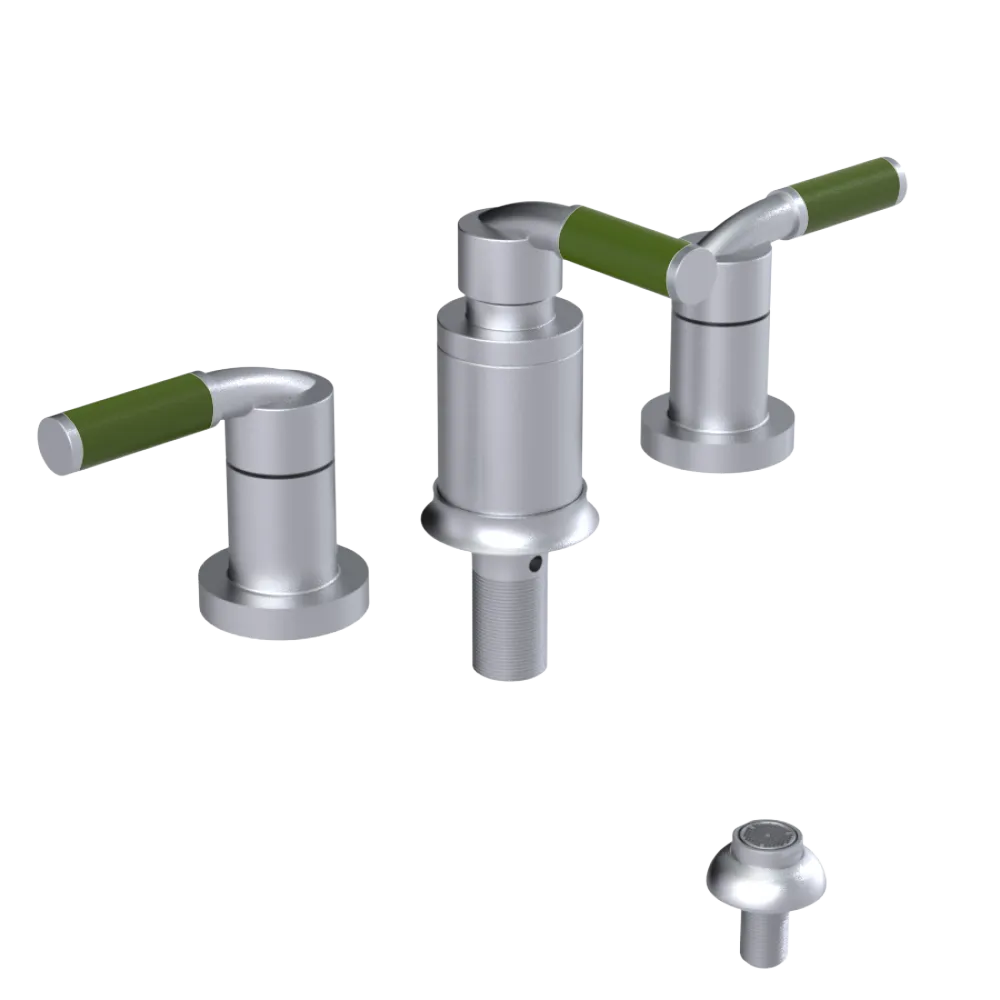 Rubinet Bidet Fitting with Spray, Diverter, and Vacuum Breaker (less drain) Satin Chrome