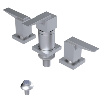 Rubinet Bidet Fitting with Spray, Diverter, and Vacuum Breaker (less drain) Satin Chrome