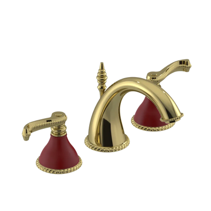 Rubinet Widespread Lav. Set. (less drain) Natural Brass