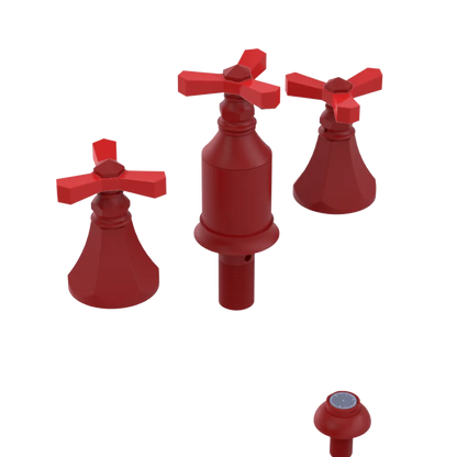 Rubinet Bidet Fitting with Spray, Diverter, and Vacum Breaker (Less Drain) Maroon