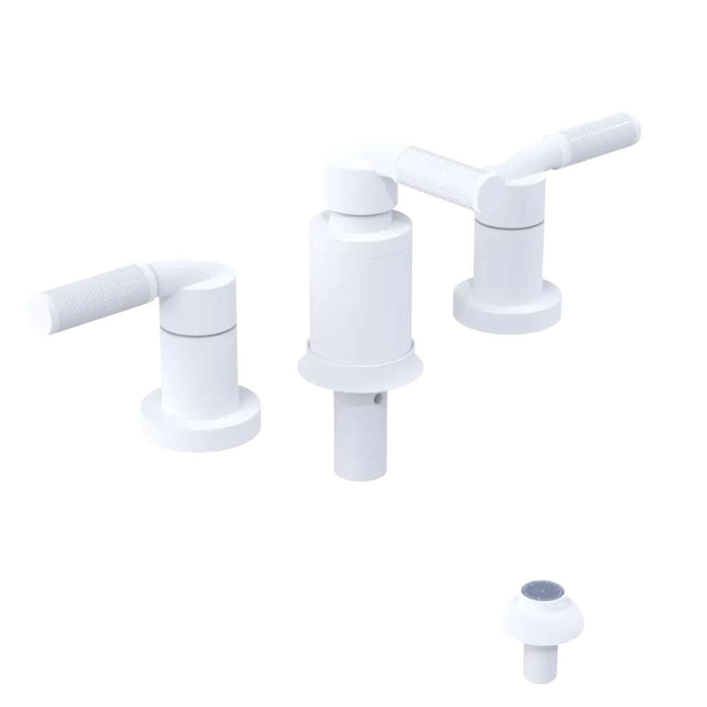 Rubinet Bidet Fitting with Spray, Diverter, and Vacum Breaker (Less Drain) Matt White