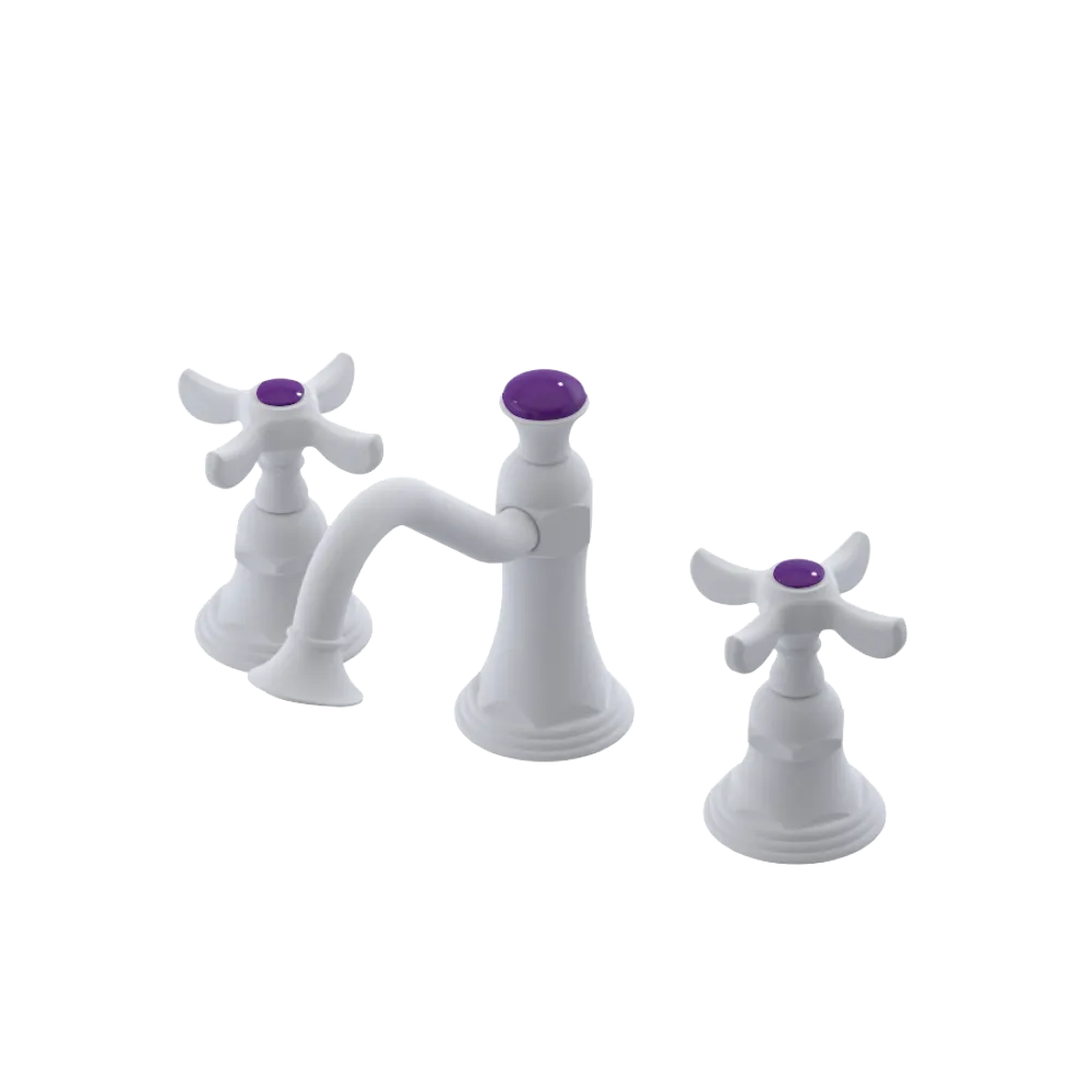 Rubinet Widespread Lav. Set. (less drain) Matt White